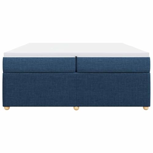 HEFZGDB Boxspringbett mit Matratze Blau 200x200 cm Stoff Jugendbett Bettgestell Bed Frame Bettrahmen für Gästezimmer Wohnbereich Herberge Schlafzimmer HEFZGDB Boxspringbett mit Matratze Blau 200x200 cm Stoff Jugendbett Bettgestell Bed Frame Bettrahmen für Gästezimmer Wohnbereich Herberge Schlafzimmer von HEFZGDB