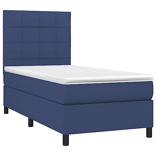HEFZGDB Boxspringbett mit Matratze Blau 80x200 cm Stoff Double Bed Gästebett Bed Frame Doppelbett für Gästezimmer Wohnbereich Schlafzimmer Herberge HEFZGDB Boxspringbett mit Matratze Blau 80x200 cm Stoff Double Bed Gästebett Bed Frame Doppelbett für Gästezimmer Wohnbereich Schlafzimmer Herberge von HEFZGDB