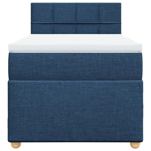 HEFZGDB Boxspringbett mit Matratze Blau 80x200 cm Stoff Ehebett Bettgestell Bed Frame Einzelbett für Schlafzimmer Gästezimmer Wohnbereich Herberge HEFZGDB Boxspringbett mit Matratze Blau 80x200 cm Stoff Ehebett Bettgestell Bed Frame Einzelbett für Schlafzimmer Gästezimmer Wohnbereich Herberge von HEFZGDB