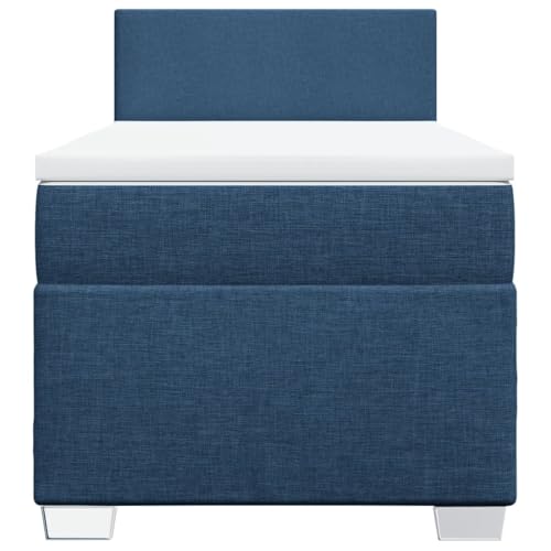 HEFZGDB Boxspringbett mit Matratze Blau 80x200 cm Stoff Ehebett Bettgestell Einzelbetten Doppelbett für Schlafzimmer Herberge Wohnbereich Gästezimmer HEFZGDB Boxspringbett mit Matratze Blau 80x200 cm Stoff Ehebett Bettgestell Einzelbetten Doppelbett für Schlafzimmer Herberge Wohnbereich Gästezimmer von HEFZGDB