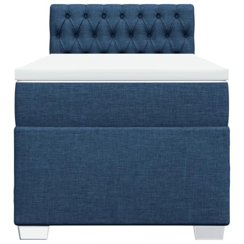 HEFZGDB Boxspringbett mit Matratze Blau 80x200 cm Stoff Ehebett Bettgestell Einzelbetten Doppelbett für Schlafzimmer Herberge Wohnbereich Gästezimmer HEFZGDB Boxspringbett mit Matratze Blau 80x200 cm Stoff Ehebett Bettgestell Einzelbetten Doppelbett für Schlafzimmer Herberge Wohnbereich Gästezimmer von HEFZGDB