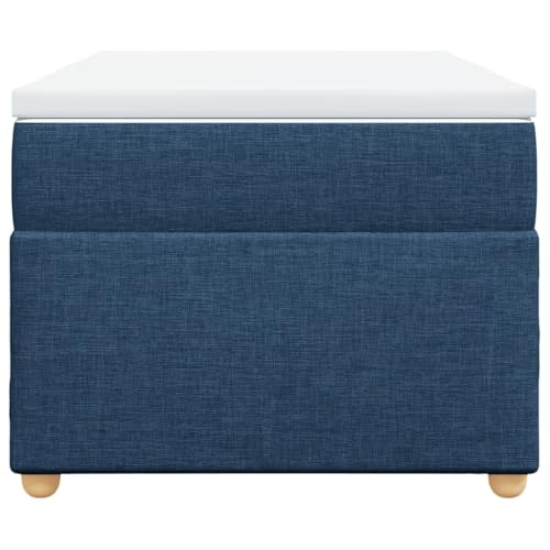 HEFZGDB Boxspringbett mit Matratze Blau 80x200 cm Stoff Jugendbett Gästebett Bettgestell Single Bed für Schlafzimmer Herberge Gästezimmer Wohnbereich HEFZGDB Boxspringbett mit Matratze Blau 80x200 cm Stoff Jugendbett Gästebett Bettgestell Single Bed für Schlafzimmer Herberge Gästezimmer Wohnbereich von HEFZGDB