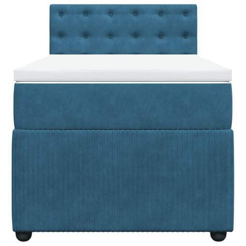 HEFZGDB Boxspringbett mit Matratze Blau 90x190 cm Samt Daybed Bettgestell Bed Frame Doppelbett für Wohnbereich Schlafzimmer Gästezimmer Herberge HEFZGDB Boxspringbett mit Matratze Blau 90x190 cm Samt Daybed Bettgestell Bed Frame Doppelbett für Wohnbereich Schlafzimmer Gästezimmer Herberge von HEFZGDB