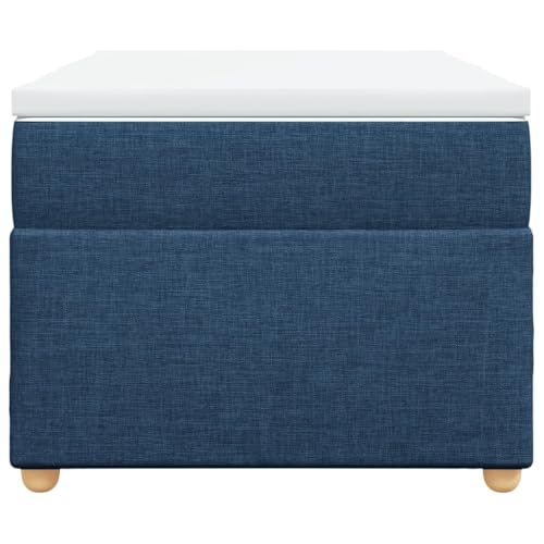 HEFZGDB Boxspringbett mit Matratze Blau 90x200 cm Stoff Jugendbett Gästebett Bettgestell Single Bed für Schlafzimmer Herberge Gästezimmer Wohnbereich HEFZGDB Boxspringbett mit Matratze Blau 90x200 cm Stoff Jugendbett Gästebett Bettgestell Single Bed für Schlafzimmer Herberge Gästezimmer Wohnbereich von HEFZGDB