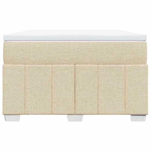 HEFZGDB Boxspringbett mit Matratze Creme 120x200 cm Stoff Bette Gästebett Bed Frame Einzelbetten für Herberge Schlafzimmer Wohnbereich Gästezimmer HEFZGDB Boxspringbett mit Matratze Creme 120x200 cm Stoff Bette Gästebett Bed Frame Einzelbetten für Herberge Schlafzimmer Wohnbereich Gästezimmer von HEFZGDB