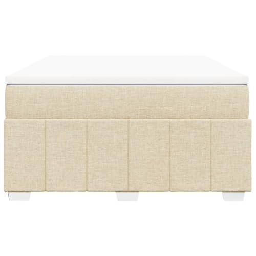 HEFZGDB Boxspringbett mit Matratze Creme 140x200 cm Stoff Bette Gästebett Bed Frame Einzelbetten für Herberge Schlafzimmer Wohnbereich Gästezimmer HEFZGDB Boxspringbett mit Matratze Creme 140x200 cm Stoff Bette Gästebett Bed Frame Einzelbetten für Herberge Schlafzimmer Wohnbereich Gästezimmer von HEFZGDB