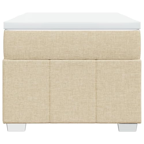 HEFZGDB Boxspringbett mit Matratze Creme 80x200 cm Stoff Bette Gästebett Bed Frame Einzelbetten für Herberge Schlafzimmer Wohnbereich Gästezimmer HEFZGDB Boxspringbett mit Matratze Creme 80x200 cm Stoff Bette Gästebett Bed Frame Einzelbetten für Herberge Schlafzimmer Wohnbereich Gästezimmer von HEFZGDB