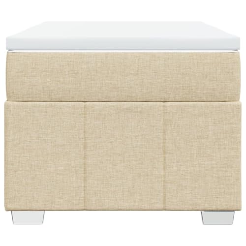 HEFZGDB Boxspringbett mit Matratze Creme 90x190 cm Stoff Bette Gästebett Bed Frame Einzelbetten für Herberge Schlafzimmer Wohnbereich Gästezimmer HEFZGDB Boxspringbett mit Matratze Creme 90x190 cm Stoff Bette Gästebett Bed Frame Einzelbetten für Herberge Schlafzimmer Wohnbereich Gästezimmer von HEFZGDB