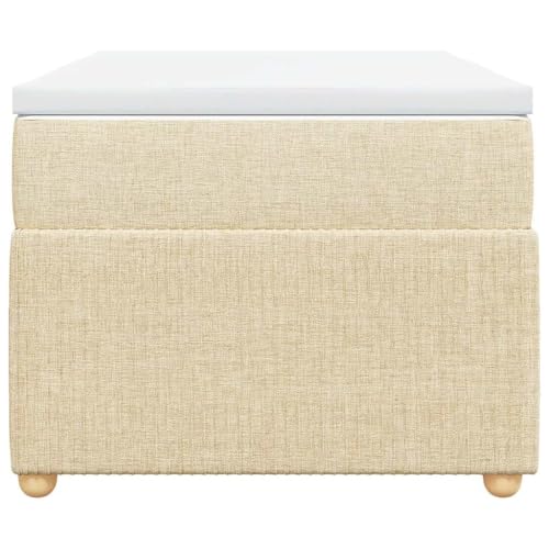 HEFZGDB Boxspringbett mit Matratze Creme 90x190 cm Stoff Jugendbett Bettgestell Bed Frame Bettrahmen für Gästezimmer Wohnbereich Herberge Schlafzimmer HEFZGDB Boxspringbett mit Matratze Creme 90x190 cm Stoff Jugendbett Bettgestell Bed Frame Bettrahmen für Gästezimmer Wohnbereich Herberge Schlafzimmer von HEFZGDB