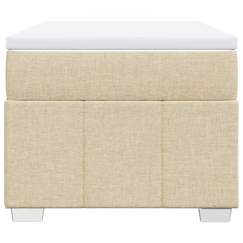 HEFZGDB Boxspringbett mit Matratze Creme 90x200 cm Stoff Bette Gästebett Bed Frame Einzelbetten für Herberge Schlafzimmer Wohnbereich Gästezimmer HEFZGDB Boxspringbett mit Matratze Creme 90x200 cm Stoff Bette Gästebett Bed Frame Einzelbetten für Herberge Schlafzimmer Wohnbereich Gästezimmer von HEFZGDB
