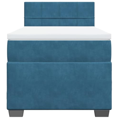 HEFZGDB Boxspringbett mit Matratze Dunkelblau 100x200 cm Samt Einzelbett Familienbett Einzelbetten Doppelbett für Schlafzimmer Gästezimmer Herberge Wohnbereich HEFZGDB Boxspringbett mit Matratze Dunkelblau 100x200 cm Samt Einzelbett Familienbett Einzelbetten Doppelbett für Schlafzimmer Gästezimmer Herberge Wohnbereich von HEFZGDB