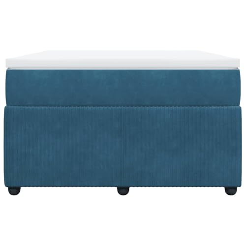 HEFZGDB Boxspringbett mit Matratze Dunkelblau 120x200 cm Samt Ehebett Bed Frame Familienbett Doppelbett für Gästezimmer Herberge Schlafzimmer Wohnbereich von HEFZGDB