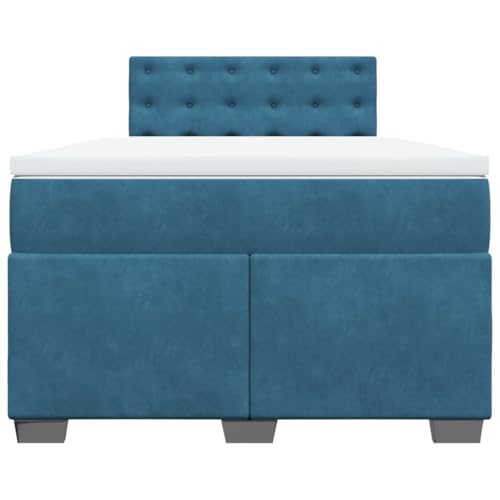 HEFZGDB Boxspringbett mit Matratze Dunkelblau 120x200 cm Samt Einzelbett Familienbett Einzelbetten Doppelbett für Schlafzimmer Gästezimmer Herberge Wohnbereich HEFZGDB Boxspringbett mit Matratze Dunkelblau 120x200 cm Samt Einzelbett Familienbett Einzelbetten Doppelbett für Schlafzimmer Gästezimmer Herberge Wohnbereich von HEFZGDB