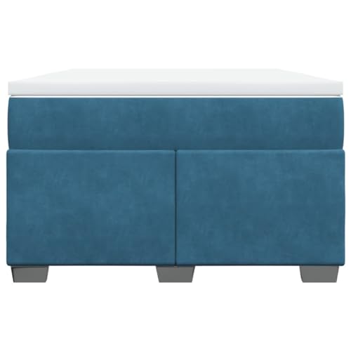 HEFZGDB Boxspringbett mit Matratze Dunkelblau 120x200 cm Samt Single Bed Bed Frame Familienbett Bettrahmen für Wohnbereich Herberge Gästezimmer Schlafzimmer HEFZGDB Boxspringbett mit Matratze Dunkelblau 120x200 cm Samt Single Bed Bed Frame Familienbett Bettrahmen für Wohnbereich Herberge Gästezimmer Schlafzimmer von HEFZGDB