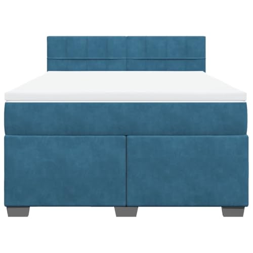 HEFZGDB Boxspringbett mit Matratze Dunkelblau 140x190 cm Samt Einzelbett Familienbett Einzelbetten Doppelbett für Schlafzimmer Gästezimmer Herberge Wohnbereich HEFZGDB Boxspringbett mit Matratze Dunkelblau 140x190 cm Samt Einzelbett Familienbett Einzelbetten Doppelbett für Schlafzimmer Gästezimmer Herberge Wohnbereich von HEFZGDB