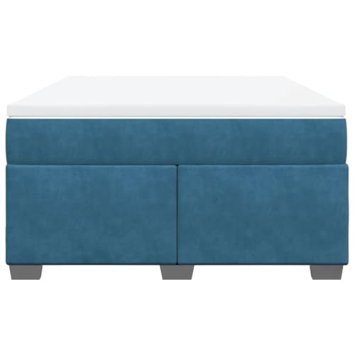 HEFZGDB Boxspringbett mit Matratze Dunkelblau 140x190 cm Samt Single Bed Bed Frame Familienbett Bettrahmen für Wohnbereich Herberge Gästezimmer Schlafzimmer HEFZGDB Boxspringbett mit Matratze Dunkelblau 140x190 cm Samt Single Bed Bed Frame Familienbett Bettrahmen für Wohnbereich Herberge Gästezimmer Schlafzimmer von HEFZGDB