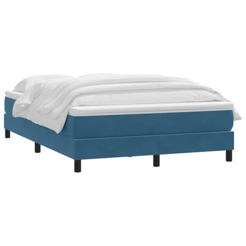 HEFZGDB Boxspringbett mit Matratze Dunkelblau 140x220 cm Samt Bette Gästebett Bettgestell Doppelbett für Gästezimmer Schlafzimmer Wohnbereich Herberge HEFZGDB Boxspringbett mit Matratze Dunkelblau 140x220 cm Samt Bette Gästebett Bettgestell Doppelbett für Gästezimmer Schlafzimmer Wohnbereich Herberge von HEFZGDB