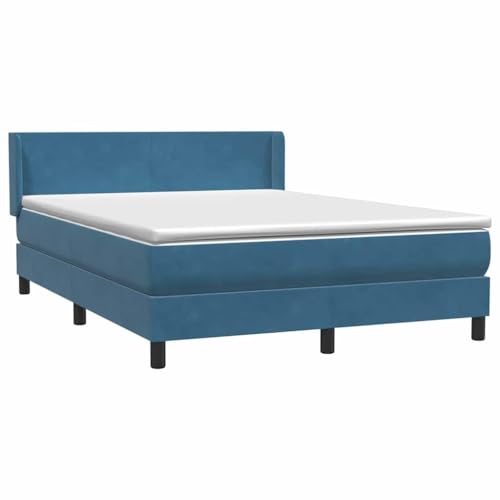HEFZGDB Boxspringbett mit Matratze Dunkelblau 140x220 cm Samt Daybed Gästebett Bettgestell Einzelbett für Wohnbereich Schlafzimmer Gästezimmer Herberge HEFZGDB Boxspringbett mit Matratze Dunkelblau 140x220 cm Samt Daybed Gästebett Bettgestell Einzelbett für Wohnbereich Schlafzimmer Gästezimmer Herberge von HEFZGDB