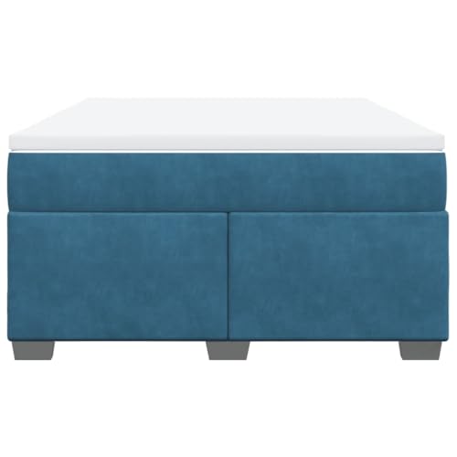 HEFZGDB Boxspringbett mit Matratze Dunkelblau 160x200 cm Samt Single Bed Bed Frame Familienbett Bettrahmen für Wohnbereich Herberge Gästezimmer Schlafzimmer HEFZGDB Boxspringbett mit Matratze Dunkelblau 160x200 cm Samt Single Bed Bed Frame Familienbett Bettrahmen für Wohnbereich Herberge Gästezimmer Schlafzimmer von HEFZGDB