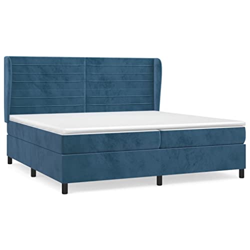 HEFZGDB Boxspringbett mit Matratze Dunkelblau 200x200 cm Samt Bette Bettgestell Bed Frame Familienbett für Gästezimmer Herberge Schlafzimmer Wohnbereich HEFZGDB Boxspringbett mit Matratze Dunkelblau 200x200 cm Samt Bette Bettgestell Bed Frame Familienbett für Gästezimmer Herberge Schlafzimmer Wohnbereich von HEFZGDB