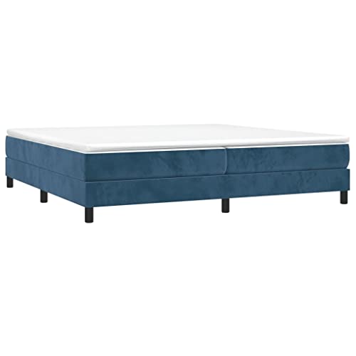 HEFZGDB Boxspringbett mit Matratze Dunkelblau 200x200 cm Samt Bette Gästebett Bettgestell Doppelbett für Gästezimmer Schlafzimmer Wohnbereich Herberge HEFZGDB Boxspringbett mit Matratze Dunkelblau 200x200 cm Samt Bette Gästebett Bettgestell Doppelbett für Gästezimmer Schlafzimmer Wohnbereich Herberge von HEFZGDB