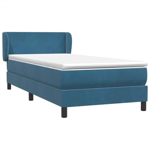 HEFZGDB Boxspringbett mit Matratze Dunkelblau 80x220 cm Samt Jugendbett Gästebett Bettgestell Single Bed für Gästezimmer Wohnbereich Schlafzimmer Herberge HEFZGDB Boxspringbett mit Matratze Dunkelblau 80x220 cm Samt Jugendbett Gästebett Bettgestell Single Bed für Gästezimmer Wohnbereich Schlafzimmer Herberge von HEFZGDB
