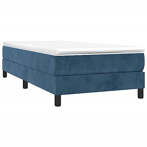 HEFZGDB Boxspringbett mit Matratze Dunkelblau 90x190 cm Samt Bette Gästebett Bettgestell Doppelbett für Gästezimmer Schlafzimmer Wohnbereich Herberge HEFZGDB Boxspringbett mit Matratze Dunkelblau 90x190 cm Samt Bette Gästebett Bettgestell Doppelbett für Gästezimmer Schlafzimmer Wohnbereich Herberge von HEFZGDB