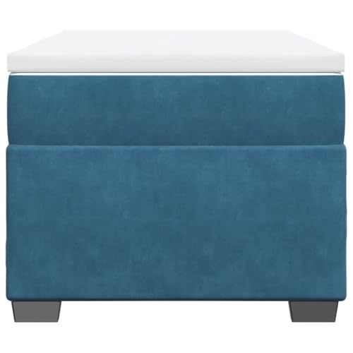 HEFZGDB Boxspringbett mit Matratze Dunkelblau 90x200 cm Samt Single Bed Bed Frame Familienbett Bettrahmen für Wohnbereich Herberge Gästezimmer Schlafzimmer HEFZGDB Boxspringbett mit Matratze Dunkelblau 90x200 cm Samt Single Bed Bed Frame Familienbett Bettrahmen für Wohnbereich Herberge Gästezimmer Schlafzimmer von HEFZGDB
