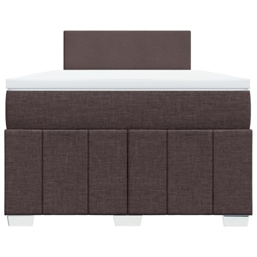 HEFZGDB Boxspringbett mit Matratze Dunkelbraun 120x190 cm Stoff Jugendbett Bettgestell Familienbett Doppelbett für Gästezimmer Wohnbereich Schlafzimmer Herberge von HEFZGDB