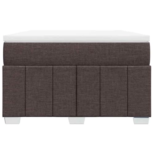 HEFZGDB Boxspringbett mit Matratze Dunkelbraun 120x200 cm Stoff Bette Gästebett Bed Frame Einzelbetten für Herberge Schlafzimmer Wohnbereich Gästezimmer von HEFZGDB
