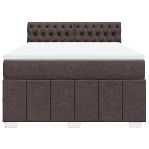 HEFZGDB Boxspringbett mit Matratze Dunkelbraun 140x200 cm Stoff Jugendbett Bettgestell Familienbett Doppelbett für Gästezimmer Wohnbereich Schlafzimmer Herberge HEFZGDB Boxspringbett mit Matratze Dunkelbraun 140x200 cm Stoff Jugendbett Bettgestell Familienbett Doppelbett für Gästezimmer Wohnbereich Schlafzimmer Herberge von HEFZGDB