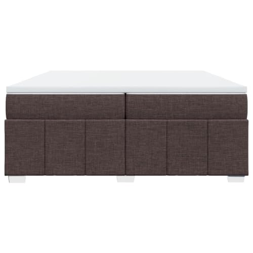 HEFZGDB Boxspringbett mit Matratze Dunkelbraun 200x200 cm Stoff Bette Gästebett Bed Frame Einzelbetten für Herberge Schlafzimmer Wohnbereich Gästezimmer HEFZGDB Boxspringbett mit Matratze Dunkelbraun 200x200 cm Stoff Bette Gästebett Bed Frame Einzelbetten für Herberge Schlafzimmer Wohnbereich Gästezimmer von HEFZGDB