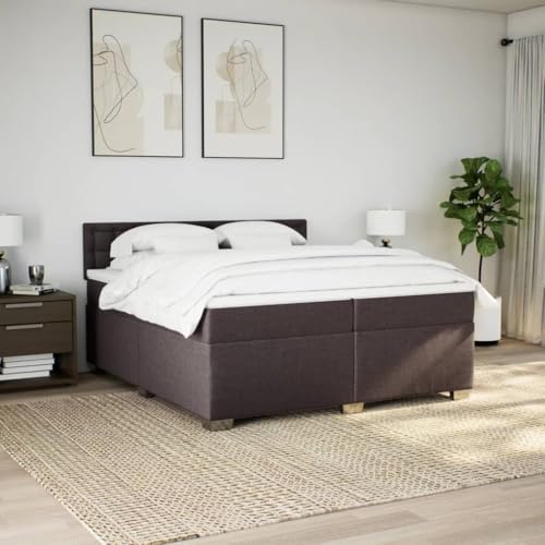 HEFZGDB Boxspringbett mit Matratze Dunkelbraun 200x200 cm Stoff Daybed Gästebett Bettgestell Einzelbett für Gästezimmer Schlafzimmer Wohnbereich Herberge HEFZGDB Boxspringbett mit Matratze Dunkelbraun 200x200 cm Stoff Daybed Gästebett Bettgestell Einzelbett für Gästezimmer Schlafzimmer Wohnbereich Herberge von HEFZGDB