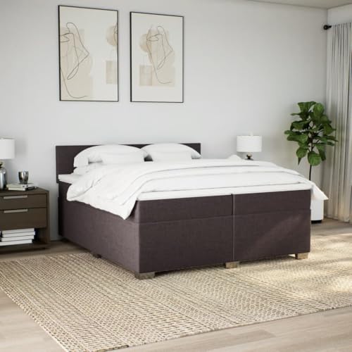 HEFZGDB Boxspringbett mit Matratze Dunkelbraun 200x200 cm Stoff Daybed Gästebett Bettgestell Einzelbett für Gästezimmer Schlafzimmer Wohnbereich Herberge HEFZGDB Boxspringbett mit Matratze Dunkelbraun 200x200 cm Stoff Daybed Gästebett Bettgestell Einzelbett für Gästezimmer Schlafzimmer Wohnbereich Herberge von HEFZGDB