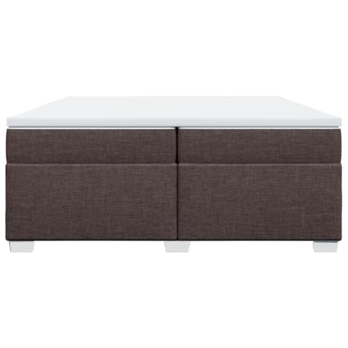 HEFZGDB Boxspringbett mit Matratze Dunkelbraun 200x200 cm Stoff Double Bed Gästebett Bed Frame Bettrahmen für Wohnbereich Gästezimmer Herberge Schlafzimmer HEFZGDB Boxspringbett mit Matratze Dunkelbraun 200x200 cm Stoff Double Bed Gästebett Bed Frame Bettrahmen für Wohnbereich Gästezimmer Herberge Schlafzimmer von HEFZGDB