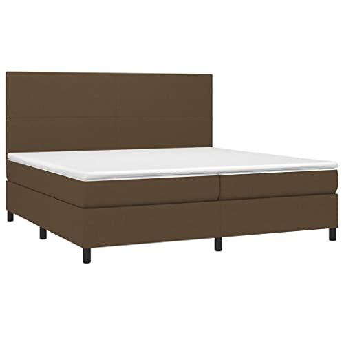HEFZGDB Boxspringbett mit Matratze Dunkelbraun 200x200 cm Stoff Double Bed Gästebett Bed Frame Doppelbett für Gästezimmer Wohnbereich Schlafzimmer Herberge HEFZGDB Boxspringbett mit Matratze Dunkelbraun 200x200 cm Stoff Double Bed Gästebett Bed Frame Doppelbett für Gästezimmer Wohnbereich Schlafzimmer Herberge von HEFZGDB