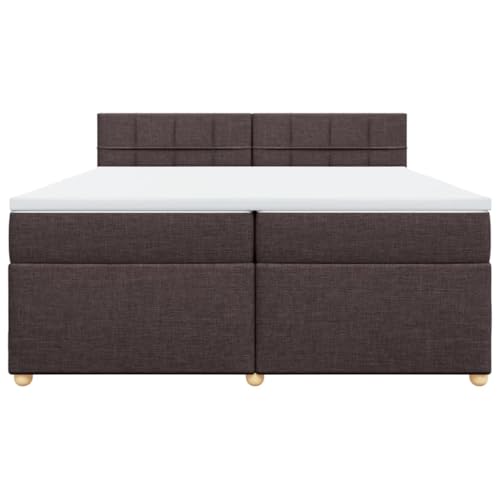 HEFZGDB Boxspringbett mit Matratze Dunkelbraun 200x200 cm Stoff Ehebett Bettgestell Bed Frame Einzelbett für Schlafzimmer Gästezimmer Wohnbereich Herberge HEFZGDB Boxspringbett mit Matratze Dunkelbraun 200x200 cm Stoff Ehebett Bettgestell Bed Frame Einzelbett für Schlafzimmer Gästezimmer Wohnbereich Herberge von HEFZGDB