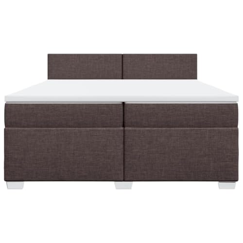 HEFZGDB Boxspringbett mit Matratze Dunkelbraun 200x200 cm Stoff Ehebett Bettgestell Einzelbetten Doppelbett für Schlafzimmer Herberge Wohnbereich Gästezimmer HEFZGDB Boxspringbett mit Matratze Dunkelbraun 200x200 cm Stoff Ehebett Bettgestell Einzelbetten Doppelbett für Schlafzimmer Herberge Wohnbereich Gästezimmer von HEFZGDB