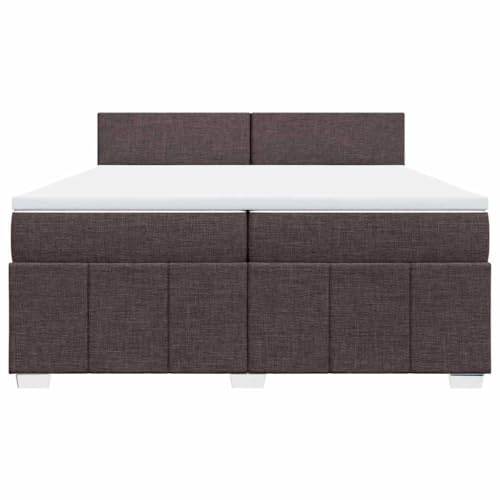 HEFZGDB Boxspringbett mit Matratze Dunkelbraun 200x200 cm Stoff Jugendbett Bettgestell Familienbett Doppelbett für Gästezimmer Wohnbereich Schlafzimmer Herberge HEFZGDB Boxspringbett mit Matratze Dunkelbraun 200x200 cm Stoff Jugendbett Bettgestell Familienbett Doppelbett für Gästezimmer Wohnbereich Schlafzimmer Herberge von HEFZGDB