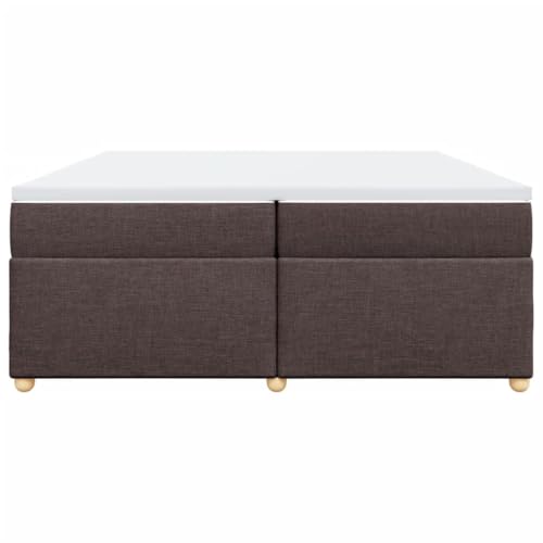 HEFZGDB Boxspringbett mit Matratze Dunkelbraun 200x200 cm Stoff Jugendbett Gästebett Bettgestell Single Bed für Schlafzimmer Herberge Gästezimmer Wohnbereich HEFZGDB Boxspringbett mit Matratze Dunkelbraun 200x200 cm Stoff Jugendbett Gästebett Bettgestell Single Bed für Schlafzimmer Herberge Gästezimmer Wohnbereich von HEFZGDB