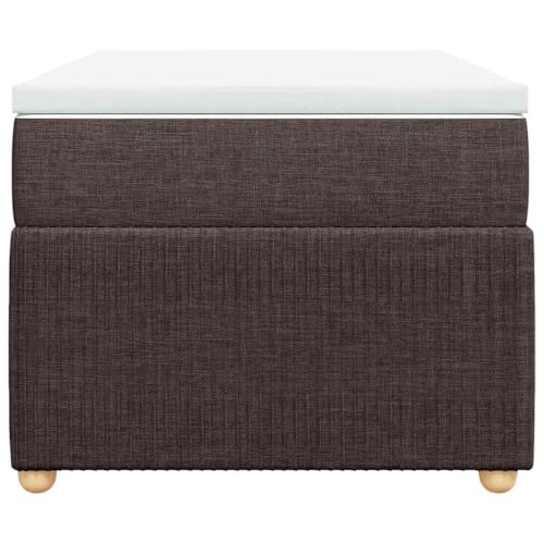 HEFZGDB Boxspringbett mit Matratze Dunkelbraun 80x200 cm Stoff Jugendbett Bettgestell Bed Frame Bettrahmen für Gästezimmer Wohnbereich Herberge Schlafzimmer von HEFZGDB