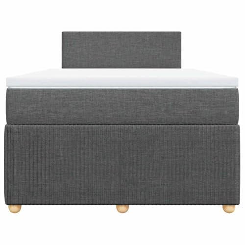 HEFZGDB Boxspringbett mit Matratze Dunkelgrau 120x190 cm Stoff Ehebett Gästebett Einzelbetten Bettrahmen für Herberge Wohnbereich Schlafzimmer Gästezimmer HEFZGDB Boxspringbett mit Matratze Dunkelgrau 120x190 cm Stoff Ehebett Gästebett Einzelbetten Bettrahmen für Herberge Wohnbereich Schlafzimmer Gästezimmer von HEFZGDB