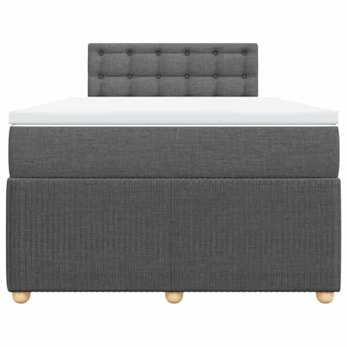 HEFZGDB Boxspringbett mit Matratze Dunkelgrau 120x200 cm Stoff Ehebett Gästebett Einzelbetten Bettrahmen für Herberge Wohnbereich Schlafzimmer Gästezimmer HEFZGDB Boxspringbett mit Matratze Dunkelgrau 120x200 cm Stoff Ehebett Gästebett Einzelbetten Bettrahmen für Herberge Wohnbereich Schlafzimmer Gästezimmer von HEFZGDB