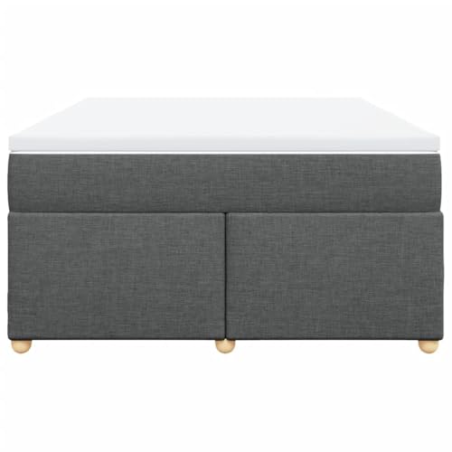 HEFZGDB Boxspringbett mit Matratze Dunkelgrau 140x190 cm Stoff Jugendbett Gästebett Bettgestell Single Bed für Schlafzimmer Herberge Gästezimmer Wohnbereich HEFZGDB Boxspringbett mit Matratze Dunkelgrau 140x190 cm Stoff Jugendbett Gästebett Bettgestell Single Bed für Schlafzimmer Herberge Gästezimmer Wohnbereich von HEFZGDB