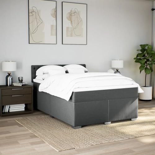 HEFZGDB Boxspringbett mit Matratze Dunkelgrau 140x200 cm Stoff Daybed Gästebett Bettgestell Einzelbett für Gästezimmer Schlafzimmer Wohnbereich Herberge HEFZGDB Boxspringbett mit Matratze Dunkelgrau 140x200 cm Stoff Daybed Gästebett Bettgestell Einzelbett für Gästezimmer Schlafzimmer Wohnbereich Herberge von HEFZGDB