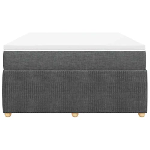 HEFZGDB Boxspringbett mit Matratze Dunkelgrau 140x200 cm Stoff Jugendbett Bettgestell Bed Frame Bettrahmen für Gästezimmer Wohnbereich Herberge Schlafzimmer HEFZGDB Boxspringbett mit Matratze Dunkelgrau 140x200 cm Stoff Jugendbett Bettgestell Bed Frame Bettrahmen für Gästezimmer Wohnbereich Herberge Schlafzimmer von HEFZGDB