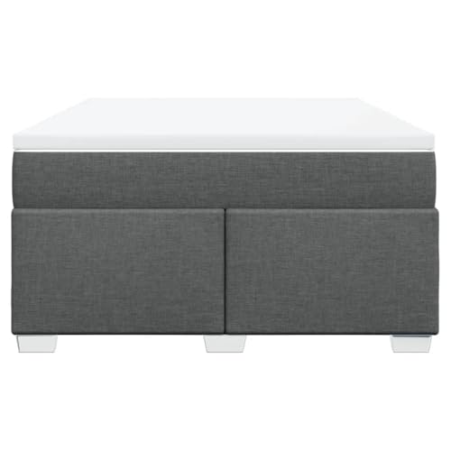 HEFZGDB Boxspringbett mit Matratze Dunkelgrau 160x200 cm Stoff Double Bed Gästebett Bed Frame Bettrahmen für Wohnbereich Gästezimmer Herberge Schlafzimmer HEFZGDB Boxspringbett mit Matratze Dunkelgrau 160x200 cm Stoff Double Bed Gästebett Bed Frame Bettrahmen für Wohnbereich Gästezimmer Herberge Schlafzimmer von HEFZGDB