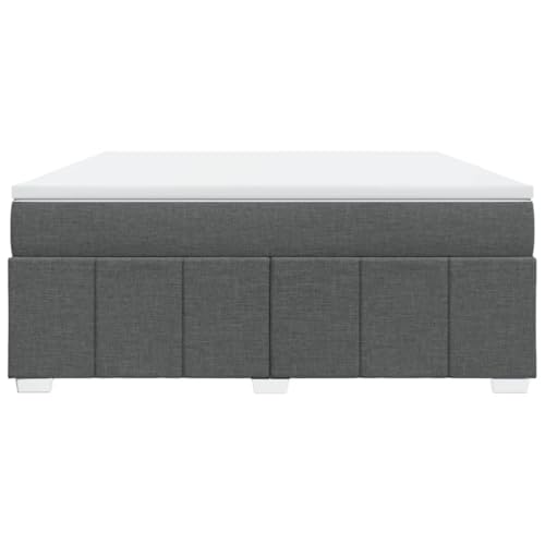 HEFZGDB Boxspringbett mit Matratze Dunkelgrau 180x200 cm Stoff Bette Gästebett Bed Frame Einzelbetten für Herberge Schlafzimmer Wohnbereich Gästezimmer HEFZGDB Boxspringbett mit Matratze Dunkelgrau 180x200 cm Stoff Bette Gästebett Bed Frame Einzelbetten für Herberge Schlafzimmer Wohnbereich Gästezimmer von HEFZGDB