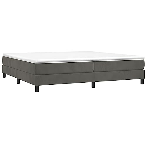 HEFZGDB Boxspringbett mit Matratze Dunkelgrau 200x200 cm Samt Bette Gästebett Bettgestell Doppelbett für Gästezimmer Schlafzimmer Wohnbereich Herberge HEFZGDB Boxspringbett mit Matratze Dunkelgrau 200x200 cm Samt Bette Gästebett Bettgestell Doppelbett für Gästezimmer Schlafzimmer Wohnbereich Herberge von HEFZGDB