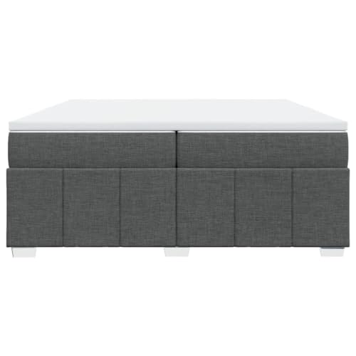 HEFZGDB Boxspringbett mit Matratze Dunkelgrau 200x200 cm Stoff Bette Gästebett Bed Frame Einzelbetten für Herberge Schlafzimmer Wohnbereich Gästezimmer HEFZGDB Boxspringbett mit Matratze Dunkelgrau 200x200 cm Stoff Bette Gästebett Bed Frame Einzelbetten für Herberge Schlafzimmer Wohnbereich Gästezimmer von HEFZGDB